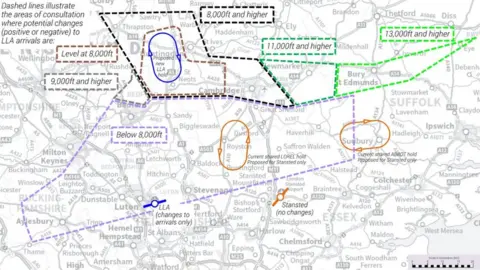 Air traffic control provider NATS Map of the plans