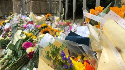BBC Brightly coloured flowers outside Highgrove House