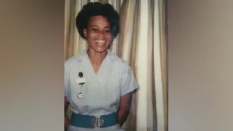 Jackie Pearce An old photo of Jackie Pearce in her nurse uniform