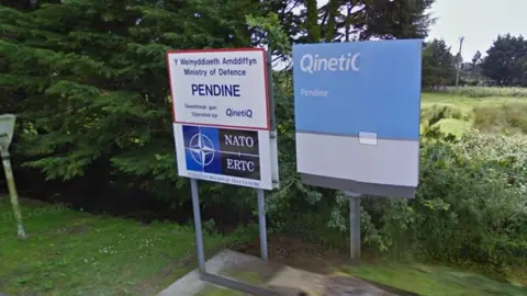 Google A sign of the Ministry of Defence's Pendine range