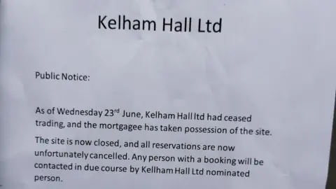 John Price Photography Notice outside Kelham Hall