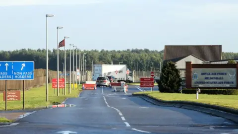 PA RAF Mildenhall entrance