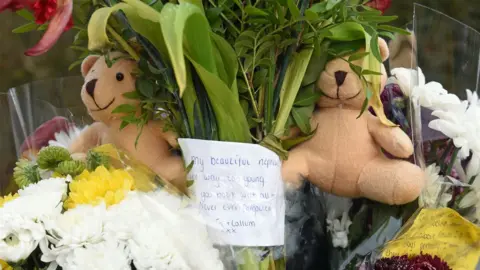 PA Tributes left at the scene