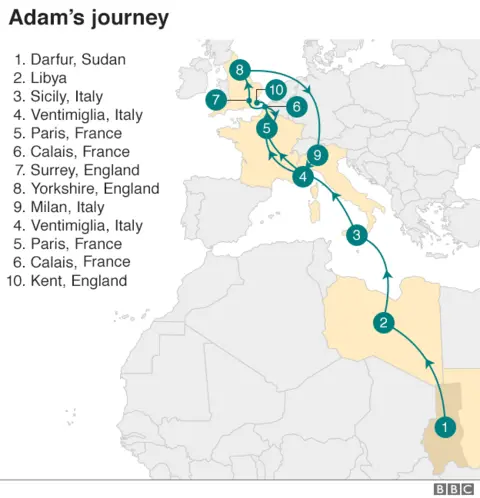 Adam's journey