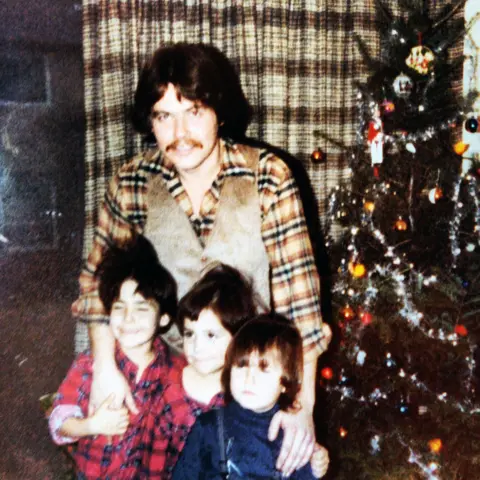 Sonny with his three sons, Christmas, 1979