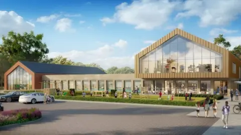 Harrogate Borough Council Artist's impression of new Knaresborough leisure centre