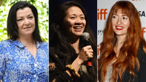 Getty Images Lynne Ramsay, Chloe Zhao and Marielle Heller