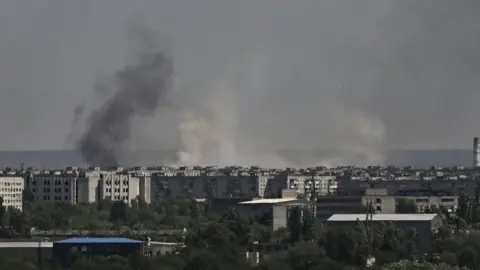 Getty Images shelling in severodonetsk on Thursday