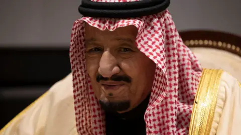 Getty Images King Salman bin Abdulaziz Al Saud of Saudi Arabia, pictured on 24 February 2019