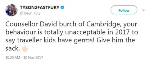 Twitter Tweet from Tyson Fury