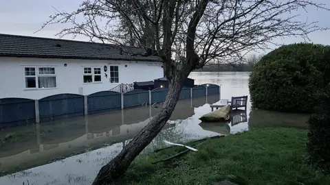 PA Media Flooding in Radcliffe-on-Trent, Nottinghamshire