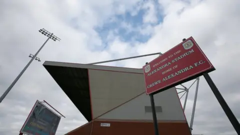 Getty Images A general view of Alexandra Stadium, home of Crewe Alexandra, now called the Mornflake stadium