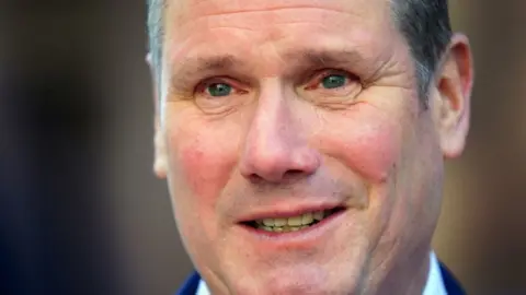 Labour leader Sir Keir Starmer during a visit to the Prince's Trust South London Centre in London