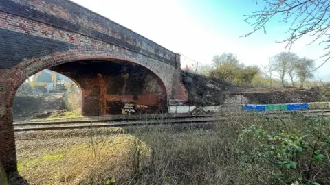 Network Rail Cassington Road bridge landslip