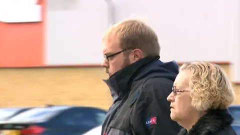 Greg Emmerson arriving at Maidstone Crown Court