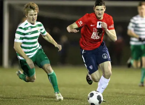 Getty Images Picture of Andy Brennan playing football