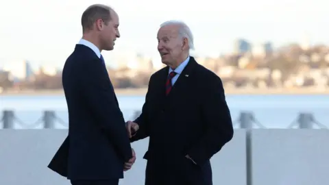 Daily Mirror/PA Prince William speaks to President Biden