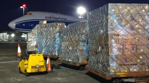 NHS National Services Scotland Cargo arrival