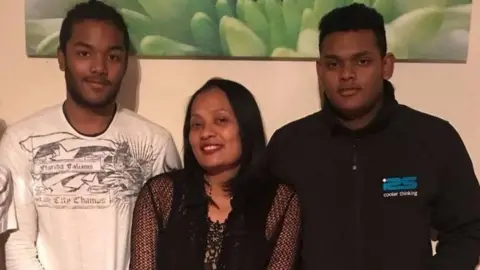 Leicestershire Police Mary Ragoobar and sons Sean and Shane