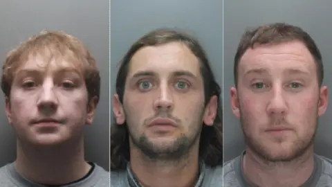 Merseyside Police (L-R) Michael Rice, Liam Cornett, Kieran Eves