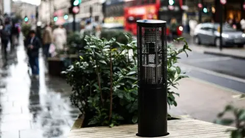 Getty Images An air quality monitor on London's Regent Street