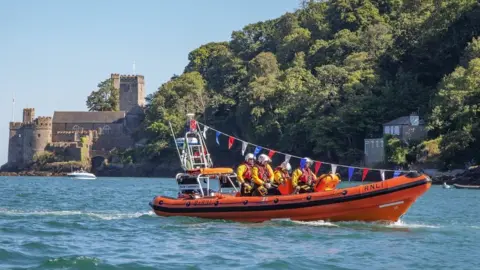 RNLI The Atlantic 85 class lifeboat on the River Dart