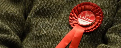 AFP Close-up of Labour rosette