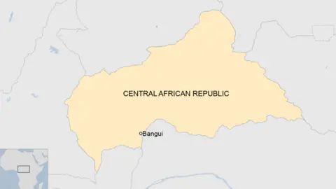 BBC A map of the Central African Republic.