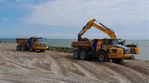 Folkestone & Hythe District Council Beach clearance in Hythe