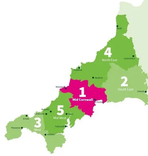 Cornwall Council roll-out map