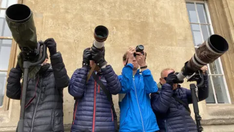 Orla Moore/BBC peregrine snappers