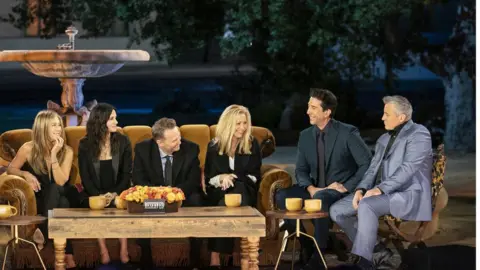 Terence Patrick/HBO Max The cast of Friends at the show's reunion special