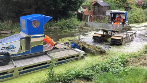 Canal & River Trust Canal and River Trust team at work on Lancaster canal
