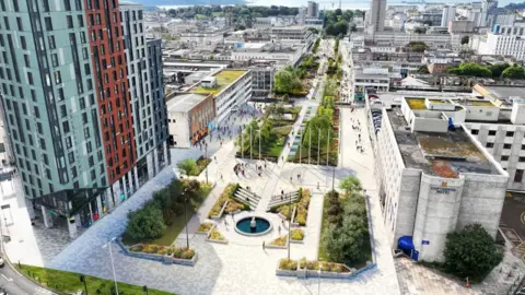 Plymouth City Council Artist's impression of what the new scheme would look like