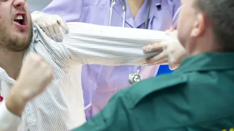 Getty Images Fist fight in hospital