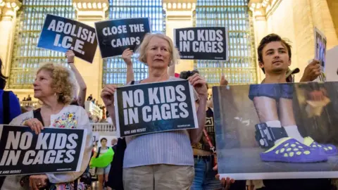 Getty Images protesters in New York City last month