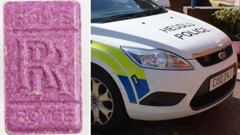 North Wales Police | BBC Drug and police car