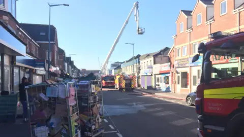 fire engine at the scene of a fire