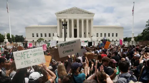 Reuters demonstrators protest outside the United States Supreme Court