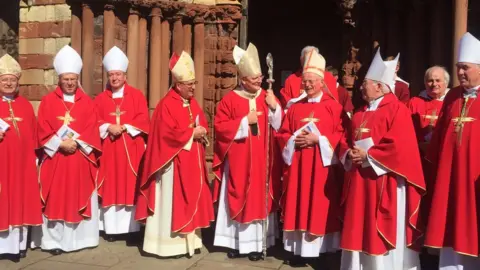 BBC Bishops outside cathedral