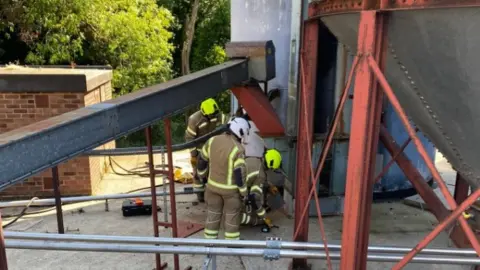 Silo fire in Mistley