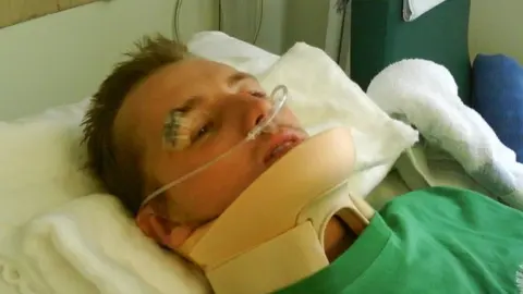 Anthony Lock Anthony Lock in a hospital bed