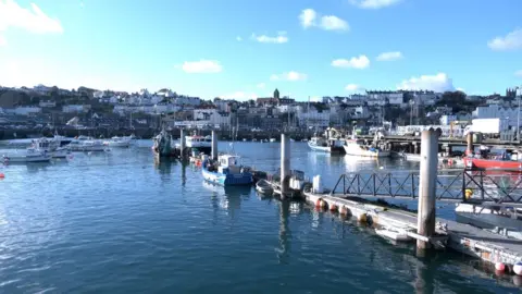 BBC Fishing boats in St Peter Port harbour