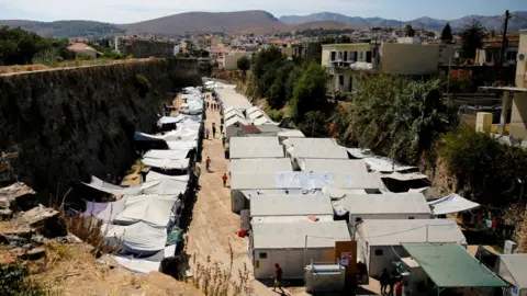 Reuters Souda tented camp, Chios - file pic