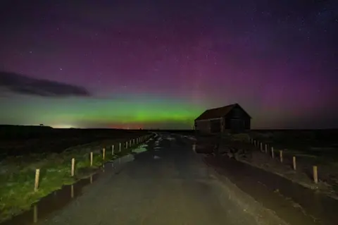 Gary Pearson Northern lights over Norfolk, 24 March 2023