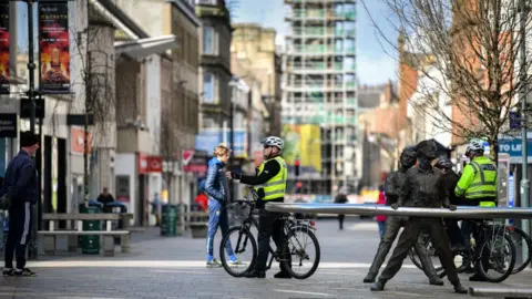 Getty Images Police in Glasgow