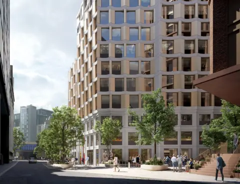 City of London A CGI of the new museum and tower block