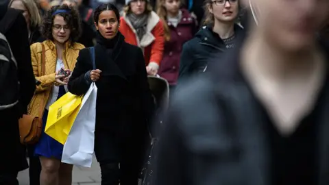 Getty Images Shoppers on Oxford Street