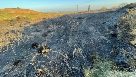 Hayle Emergency Services Community Station Gorse fire embers