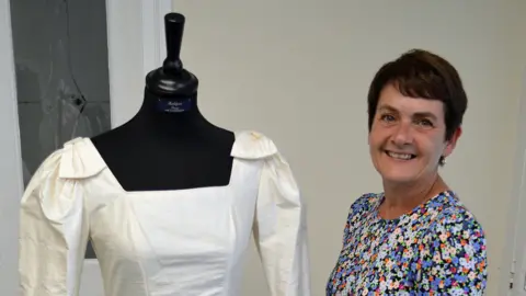 Duncan Foulkes The vintage Laura Ashley dress and seamstress Sharon Wells